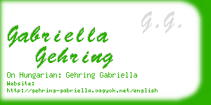 gabriella gehring business card